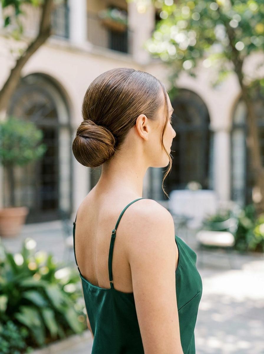 Glatte elegante Brautjungfernfrisur - elegante Brautjungfernfrisur